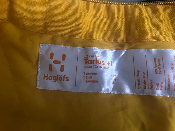 Haglöfs Tarius +1 makuupussi sininen keltainen