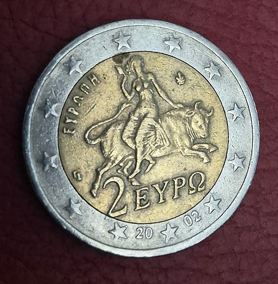Kreikka 2 euron kolikko 2002