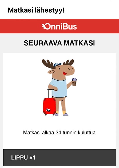 Onnibus lippu Helsinki-kuopio