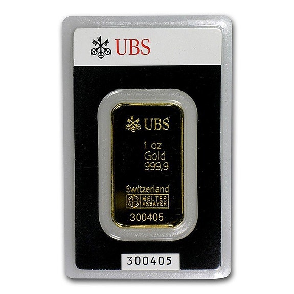 UBS 1 oz kultaharkko 999,9