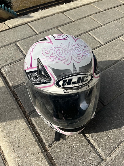 HJC umpikypärä valkoinen/pinkki koko M