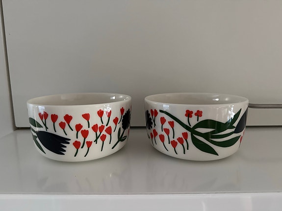 Marimekko Oiva kulhot kukkakuviolla (Palsta)