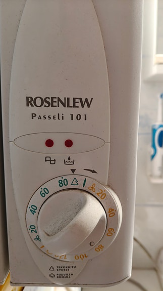Kuivausrumpu Rosenlew kätevän kokoinen