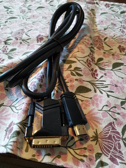 DVI-D 24+1-nastainen uros - HDMI-digitaalinen videokaapeli, kulta, PC/näyttö/TV