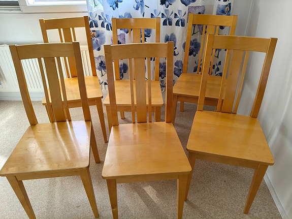 6 kpl ruokapöydän tuolit