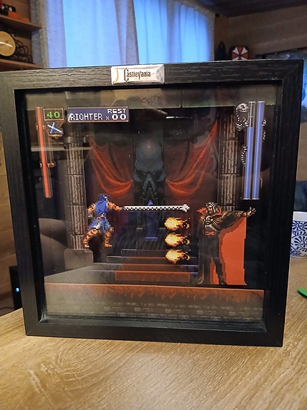 Pixel Frames Castlevania 3D-taulu