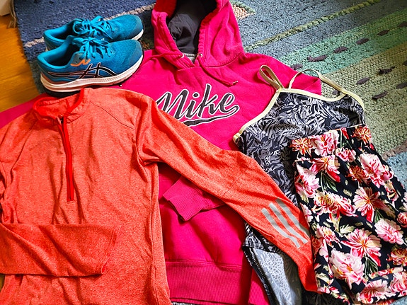 Adidas, Nike yms. vaatepaketti, 140-150 cm