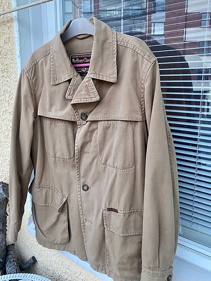 Marlboro Classics miesten takki XL beige puuvilla