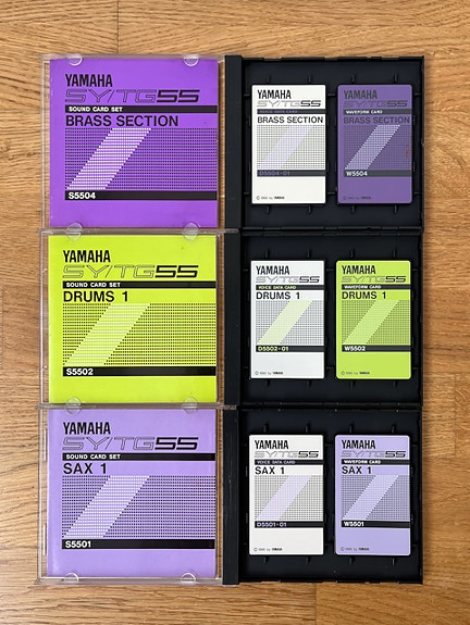 Yamaha SY55 / TG55 äänikortit Brass, Drums, Sax, Strings | Tori