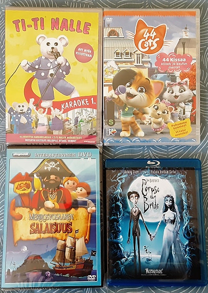 Lasten ja nuorten leffat, dvd