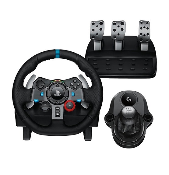 Logitech G29 Driving Force -ratti, polkimet ja vaihdekeppi