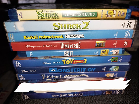 Disney lasten dvd elokuvia 1,50e/kpl