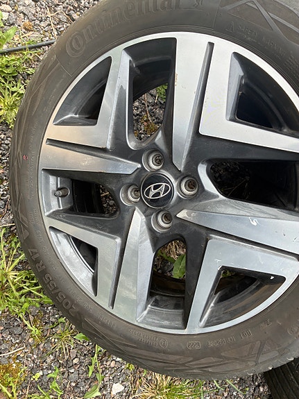 Kia OEM alut 4x100 kesä Continental 205/55-17 kuin uusi sarja