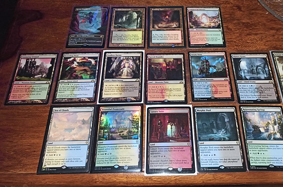 MtG: Rare landeja, fetch, shock, dual, triome...